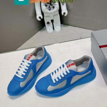 Giày thể thao Prada America’s Cup màu xanh navy phong cách thời thượng trẻ trung