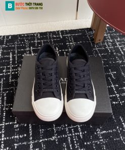 Giày thể thao Prada màu đen chất liệu vải cotton thoáng mát đế cao su bền bỉ