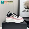 Giày thể thao Chanel nữ cao cấp màu trắng hồng đế cao tôn dáng
