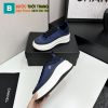 Giày thể thao Chanel nữ cao cấp màu xanh navy đế cao tôn dáng