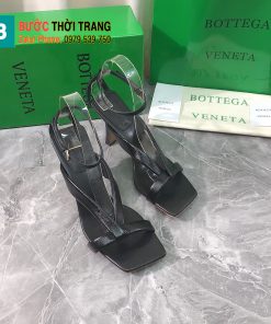 Sandal cao gót BotteBottega Venetaga Veneta màu đen