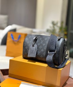 LV Keepall 25 Monogram Đen Xám
