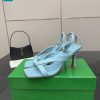 Sandal cao gót BotteBottega Venetaga Veneta màu xanh ngọc