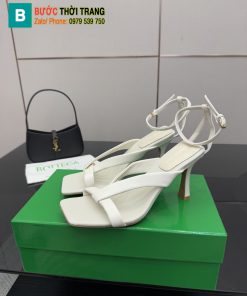 Sandal cao gót BotteBottega Venetaga Veneta màu trắng