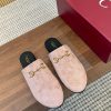 Sục Gucci đế bệt cao cấp màu hồng nude da lộn mềm mịn