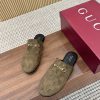 Sục Gucci đế bệt cao cấp màu nâu đậm da lộn mềm êm sang trọng
