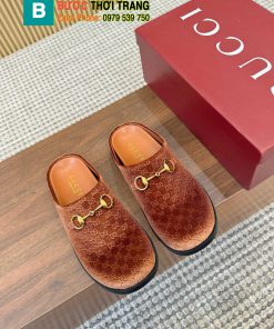 Sục Gucci nỉ nhung ấm áp màu nâu mềm êm