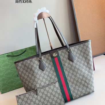 Túi xách Gucci ophidia tote chất canvas cỡ lớn size 33cm