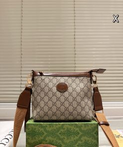 Túi đeo chéo nam Gucci ophidia màu nâu và đen size 20cm