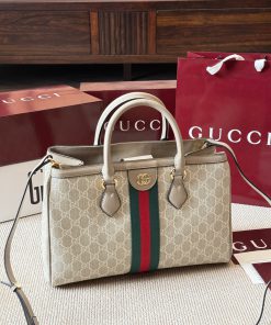 Túi xách Gucci Ophidia GG Tote – Retro sang trọng, chất casvan màu trắng