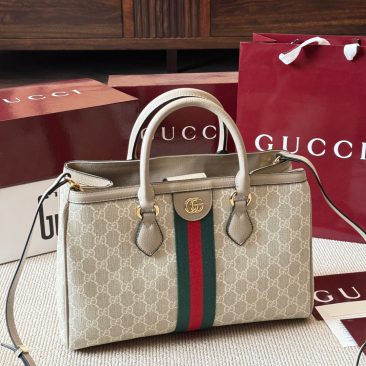 Túi xách Gucci Ophidia GG Tote – Retro sang trọng, chất casvan màu trắng
