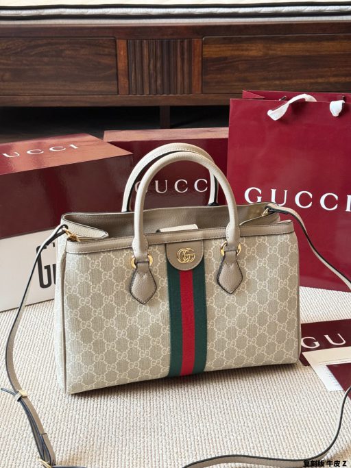 Túi xách Gucci Ophidia GG Tote – Retro sang trọng, chất casvan màu trắng