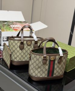 Túi xách Gucci mini tote cực kỳ tiện lợi màu nâu size 22cm