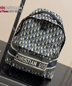 Ba lô DIOR màu xanh đen cao cấp size 41x32 cm phong cách unisex