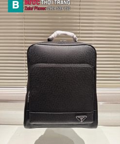 Ba lô PRADA màu đen có ngăn rộng da xước bền bỉ size 29x38 cm