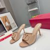 Dép cao gót VALENTINO màu be đế nhỏ thanh lịch cao 9cm tôn dáng