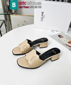 Dép cao gót CELINE màu be cao cấp da bò mềm đanh sang trọng trong từng bước chân