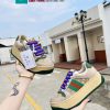 Giày Gucci GG Canvas Purple đế cao 6cm tôn dáng màu be nâu cá tính form bánh mì