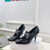 Giày cao gót Givenchy siêu cấp màu đen mũi vuông phong cách đế cao 9cm