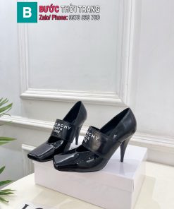 Giày cao gót Givenchy siêu cấp màu đen mũi vuông phong cách đế cao 9cm