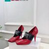 Giày cao gót Givenchy siêu cấp màu đỏ hồng mũi vuông phong cách đế cao 9cm