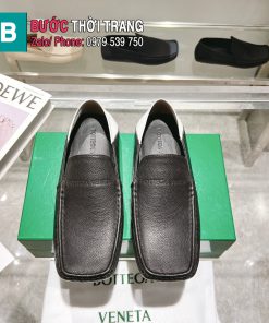 Giày nam Bottega cao cấp màu đen gót trắng da bò mềm mịn mũi vuông cá tính
