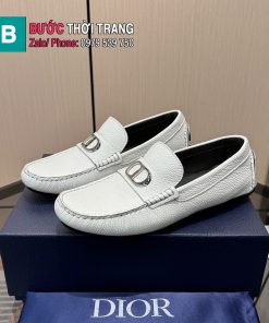 Giày nam DIOR màu trắng da bò nguyên bản cao cấp đế cao su chống trượt vượt trội