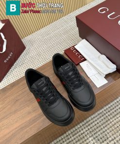 Giày GUCCI nam buộc dây màu đen cao cấp đế cao su đúc đàn hồi vượt trội