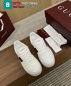 Giày GUCCI nam buộc dây màu trắng cao cấp đế cao su đúc đàn hồi vượt trội