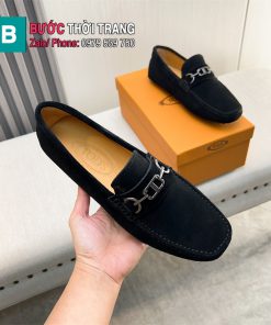 Giày nam TODS màu đen da lộn cao cấp mang lại cảm giác mềm mại, thoáng khí và bền bỉ vượt trội