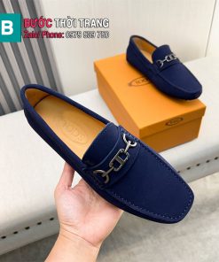 Giày nam TODS màu xanh lam đậm da lộn cao cấp mang lại cảm giác mềm mại, thoáng khí và bền bỉ vượt trội