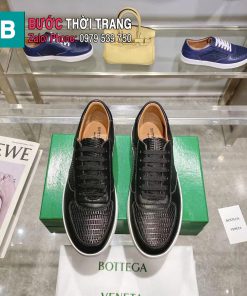 Giày nam buộc dây BOTTEGA màu đen cao cấp phong cách sang trọng và tinh tế bậc nhất.