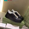 Giày thể thao GUCCI màu đen cao cấp logo nổi bật đế giày IP siêu nhẹ kiểu dáng tinh tế, dễ phối đồ
