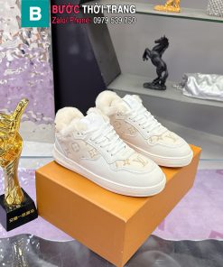 Giày thể thao LV stadium màu be lót lông cừu cao cấp full hộp