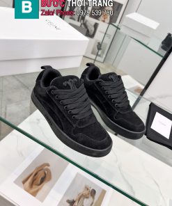 Giày thể thao CELINE đế xuồng màu đen cao cấp phom tròn đầy độc đáo