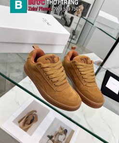 Giày thể thao CELINE đế xuồng màu nâu cao cấp phom tròn đầy độc đáo