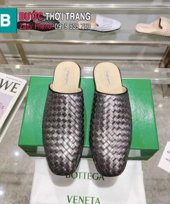 Sục BOTTTEGA màu xám da cừu đan thủ công cao cấp đế bệt thuận tiện