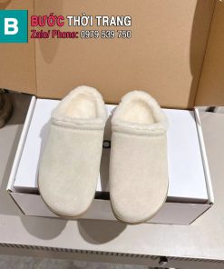 Dép lông cừu ALO màu be trắng mềm êm ấm áp đế cao su bền bỉ