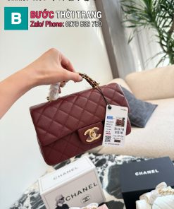 Túi xách nữ đeo chéo CF size 20cm màu đen, trắng hồng da hạt mịn đẹp