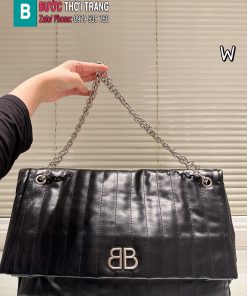 Túi xách cầm tay Balenciaga Monaco size 42x29 cm da nhăn mềm mại phong cách độc đáo