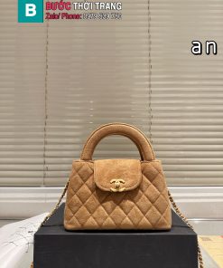  Túi xách CN Kelly màu nâu da lộn size 20x12 cm