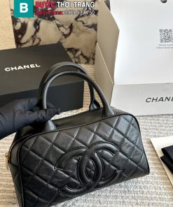  Túi xách CN bowling màu đen size 28x16 cm da hạt mịn