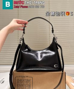 Túi xách COACH Juliet Hobo màu đen da bóng mềm size 32x18 cm