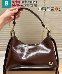 Túi xách COACH Juliet Hobo màu nâu socola da bóng mềm size 32x18 cm