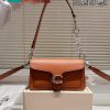 Túi xách COACH tabby màu nâu size 20 cm da mềm tag bạc sang trọng
