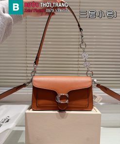 Túi xách COACH tabby màu nâu size 20 cm da mềm tag bạc sang trọng