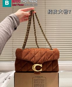 Túi xách nữ COACH màu nâu size 26x15 cm da cừu cao cấp mềm mại
