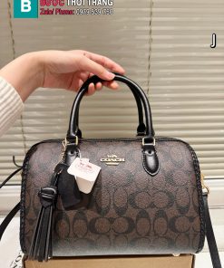 Túi xách nữ Coach màu nâu socola cao cấp size 25x18 cm ngăn rộng đựng được nhiều món đồ