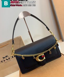 Túi xách COACH tabby màu đen tag vàng nổi bật size 26 cm