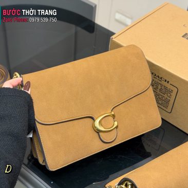 Túi xách Coach Chain tabby màu nâu vàng da bò size 25 cm và 29 cm